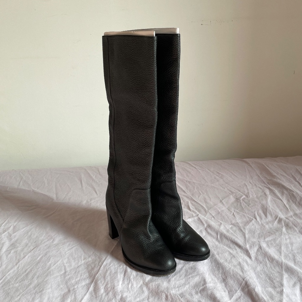 Aquatalia Knee-high Waterproof Leather Boots, Size 8.5
